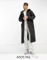 Фото #1 товара ASOS DESIGN Tall rubberised rain parka coat in black