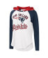 Фото #3 товара Women's White New England Patriots MVP Raglan Hoodie Long Sleeve T-shirt
