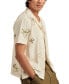 Фото #1 товара Palm Tree Embroidered Short Sleeve Camp Collar Shirt