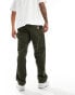 Фото #2 товара Wrangler Casey Jones workwear loose cord carpenter trousers in dark green