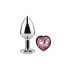 Фото #2 товара Fuchsia Heart Metal Butt Plug Size S