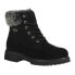 Фото #2 товара Lugz Convoy Faux Fur Lace Up Womens Black Casual Boots WCNYFD-001