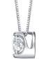 ფოტო #2 პროდუქტის Diamond Circular 18" Pendant Necklace (1/4 ct. t.w.) in 14k White Gold