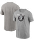 ფოტო #1 პროდუქტის Men's Heathered Gray Las Vegas Raiders Primary Logo T-shirt