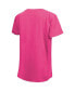 ფოტო #3 პროდუქტის Big Girls Pink Washington Nationals Jersey Stars V-Neck T-shirt