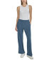 ფოტო #1 პროდუქტის Women's Ribbed Flared Pull-On Pants