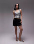 Topshop foil halter in gunmetal