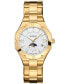 ფოტო #1 პროდუქტის Women's Swiss Be Balmain Moonphase Diamond (1/20 ct. t.w.) Gold PVD Stainless Steel Bracelet Watch 33mm
