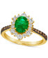 Фото #1 товара Кольцо Le Vian costa Smeralda Emeralds & Diamond Halo