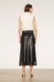 Фото #3 товара Leather skirt with fringe - limited edition