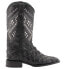 Ferrini Bronco Pirarucu Square Toe Cowboy Mens Black Dress Boots 43393-04 8.5 - фото #1