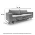 3-Sitzer Sofa Rodario