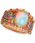 ფოტო #1 პროდუქტის Rainbow Multi-Gemstone (3-1/6 ct. t.w.) & Diamond Accent Ring in 14k Rose Gold