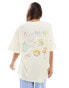 Фото #3 товара ASOS DESIGN oversized tee with watercolour beach theme in lemon