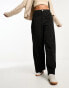 Фото #1 товара ASOS DESIGN structured barrel leg trouser in black