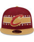 Men's Wine Cleveland Cavaliers Banded Stars 9FIFTY Snapback Hat