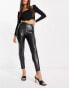 Фото #8 товара In The Style leather look legging in black
