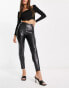 In The Style leather look legging in black