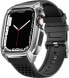 Фото #1 товара Kingxbar Kingxbar CYF148 2w1 pancerne etui Apple Watch SE, 6, 5, 4 (44 mm) ze stali nierdzewnej z paskiem srebrne