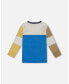 Фото #3 товара Toddler Boys Super Soft Colorblock Brushed Jersey T-Shirt With Pocket - Toddler|Child