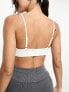 ASOS 4505 Icon seamless active intimate light support sports bra in white