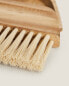 Wooden dustpan and brush