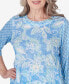 ფოტო #5 პროდუქტის Women's Hyannisport Crew Neck Floral Top