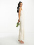 Фото #4 товара Vila Petite Bridal lace maxi dress in cream