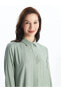 Фото #1 товара LCW Grace Çizgili Keten Görünümlü Kadın Gömlek Tunik