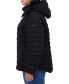 ფოტო #3 პროდუქტის Plus Size Faux-Fur-Trim Hooded Packable Puffer Coat