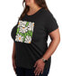 ფოტო #3 პროდუქტის Trendy Plus Size Daisy Flower Graphic T-shirt