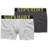 SUPERDRY Dual Logo boxers 2 units Charcoal / Grey Fluro, 2XL - фото #1