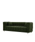 Green Teddy Fleece Sofa 80" with Throw Pillows & Support