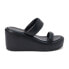 COCONUTS by Matisse Unique Platform Wedge Womens Black Casual Sandals UNIQUE-01