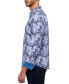 Men's Non-Iron Performance Stretch Moisture-Wicking Abstract Leaf-Print Button-Down Shirt