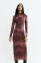 Фото #1 товара Платье из полупрозрачной ткани с драпировкой ZARA