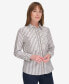 Фото #3 товара Women's Cotton Striped Puff-Print Shirt