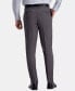Фото #3 товара Haggar Men Comfort Slim-Fit Stretch Flat-Front Dress Pants Dark Grey 32W x 29L