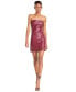 Фото #1 товара Women's Faux-Leather Strapless Mini Dress