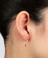 ფოტო #6 პროდუქტის Crystal Oval Hoop Earrings in Sterling Silver or 14k Gold-Plated Sterling Silver. Available in Clear, Gray or Blue