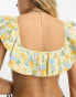 Фото #2 товара & Other Stories frill bikini top in mini floral print