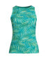 Фото #1 товара Women's D-Cup Chlorine Resistant High Neck UPF 50 Modest Tankini Swimsuit Top