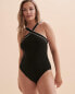 Фото #1 товара Lauren Ralph Lauren 300812 Luxury High Neck One-piece Swimsuit Size 8