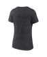 ფოტო #4 პროდუქტის Women's Heather Charcoal Michigan State Spartans Evergreen Campus V-Neck T-shirt