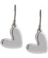 ფოტო #3 პროდუქტის Silver-Tone Mother-of-Pearl Heart Drop Earrings