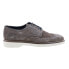 Фото #1 товара Bruno Magli Silvio MB2SILO1 Mens Gray Suede Oxfords Wingtip & Brogue Shoes 8.5