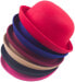 DELEY Women's Girls' Felt Hat Wool Hipster Retro Billycock Derby Bowler Hat