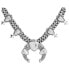 Фото #1 товара Sterling Silver Women's Necklace Genuine Gemstone Squash Blossom Design 18 to 21 Inch