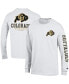 Men's White Colorado Buffaloes Team Stack 3-Hit Long Sleeve T-shirt