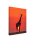 Фото #2 товара Henry Zhao Sunset Giraffe Canvas Art - 20" x 25"